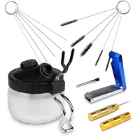 BILMAX Airbrush Reinigungsset mit 13-teiliges Reinigungsnadel-Set, 5 Reinigungsbürsten, 5 Reinigungs