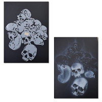 Airbrush Schablone Schädelhaufen | Pile of Skulls Stencil