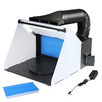 Airbrush Spritzkabinen Bausatz mit 3 LED Lichtröhren, Airbrush Spritzkabine Absauganlage 4m³/min mit