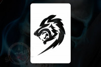 Airbrush Schablone Wolf - Perfekt für Tattoo und Graffiti Stencil Kunst